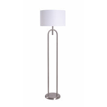 Load image into Gallery viewer, Kenroy Alliance Floor Lamp, 60-3/4inH, Brushed Steel/White