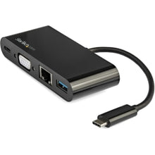 Load image into Gallery viewer, StarTech.com USB C VGA Multiport Adapter - Power Delivery Charging (60W) - USB 3.0 - GbE - USB C Adapter for Mac, Windows, Chrome OS - Create a workstation by connecting your USB-C laptop to a VGA monitor, GbE and USB 3.0 device