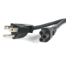 Load image into Gallery viewer, StarTech.com 10ft (3m) Laptop Power Cord, NEMA 5-15P to C5 (Clover Leaf), 10A 125V, 18AWG, Laptop Replacement Cord, Power Brick Cable