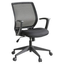 Lorell Mesh Mid-Back Office Chair, Black