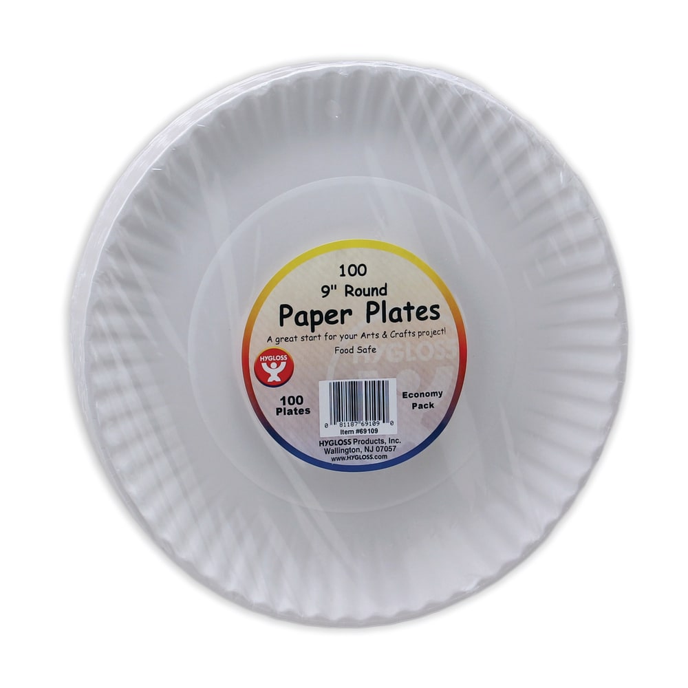 Hygloss Paper Plates, Pack Of 100