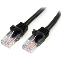 StarTech.com Snagless Cat5e UTP Patch Cable - RJ-45 (M) - RJ-45 (M) - 100 ft - UTP - ( CAT 5e ) - black  - 100ft Cat5e Patch Cable - 100ft Cat 5e Patch Cable - 100ft Cat5e Patch Cord - 100ft RJ45 Patch Cable - 100ft Snagless Patch Cable