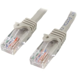 StarTech.com 15 ft Gray Snagless Cat5e UTP Patch Cable  - 15ft Cat5e Patch Cable - 15ft cat 5e patch cable - 15ft Cat5e Patch Cord - 15ft RJ45 Patch Cable - 15ft Snagless Patch Cable