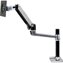 Ergotron Mounting Arm for Flat Panel Display - Black - Height Adjustable - 24in Screen Support - 20 lb Load Capacity - 75 x 75, 100 x 100 - VESA Mount Compatible