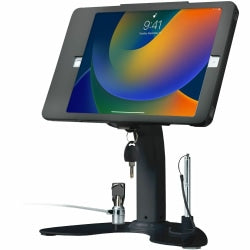 CTA Digital Dual Security Kiosk Stand with Locking Case and Cable for iPad 10.2 (Gen. 7), iPad Air 3 and iPad Pro 10.5 (Black) - 10.5in Screen Support - 1