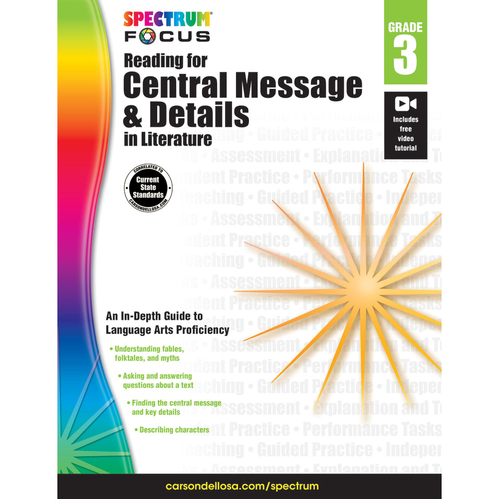 Spectrum Focus: Reading For Central Message And Details In Literature