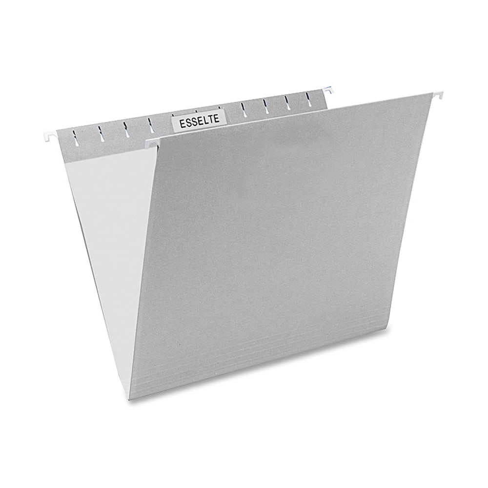 Oxford Color 1/5-Cut Hanging Folders, Letter Size, Gray, Box Of 25