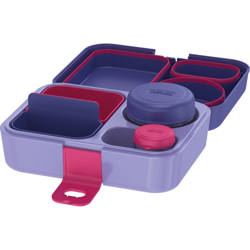 Thermos 8-Piece FUNtainer Food Storage System (Purple) - 8 Pieces - Food Storage - Dishwasher Safe - Purple, Pink - Plastic Body