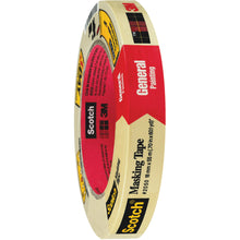 Load image into Gallery viewer, 3M 2050 Masking Tape, 3in Core, 0.75in x 180ft, Natural, Pack Of 12