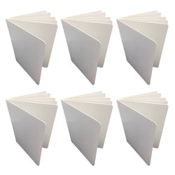 Ashley Blank Chunky Board Book, 6in x 8in Portrait, 6 Sheets Per Book, White, Pack of 6