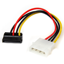 Load image into Gallery viewer, StarTech.com 6in 4 Pin LP4 to Left Angle SATA Power Cable Adapter - Power a SATA hard drive from a conventional LP4 power supply connection - LP4 to sata adapter - LP4 to sata power adapter - 4 pin LP4 to sata -lp4 to sata