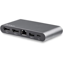 Load image into Gallery viewer, StarTech.com USB C Multiport Adapter - Dual 4K Monitor - Windows - USB-C to Dual DisplayPort Adapter - 2x USB-A Ports - 100W PD 3.0 - GbE - Dual 4K monitor USB C multiport adapter for Windows turns your USB-C laptop into a portable workstation