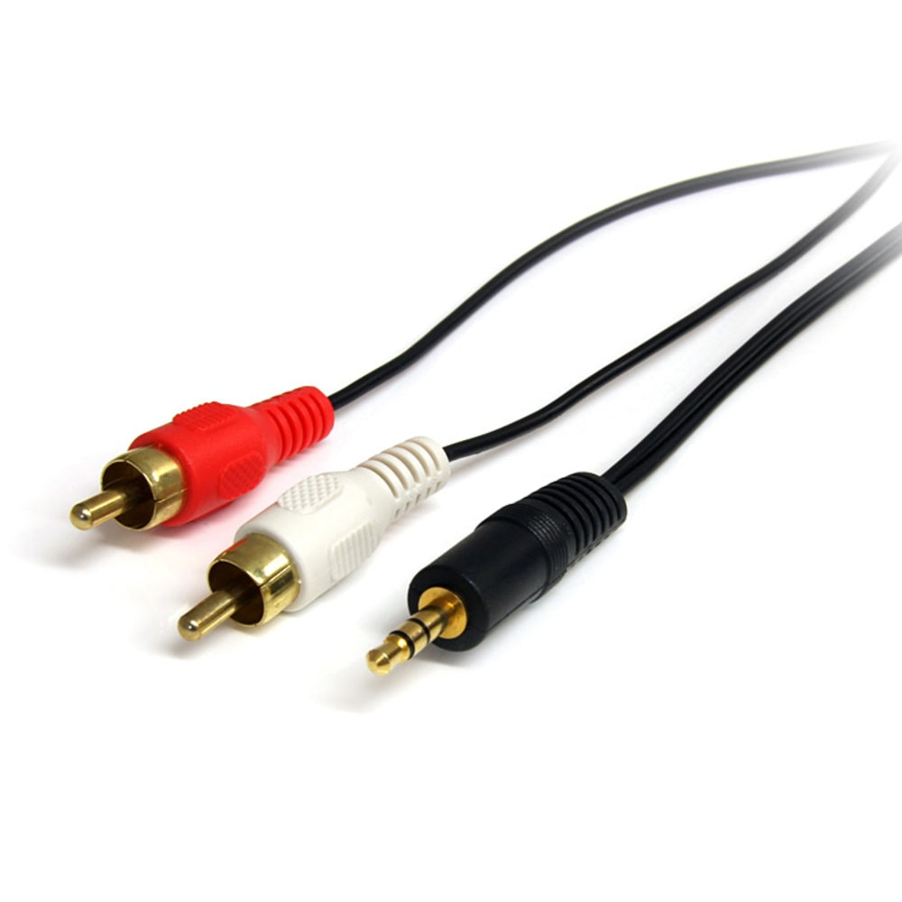 StarTech.com - Stereo Audio cable - RCA (M) - mini-phone stereo 3.5 mm (M) - 1.8 m - Connect your computer or audio player to an RCA audio device - 6ft Stereo Audio cable - 6ft RCA Cable - rca Y adapter -6ft 3.5 to rca cable