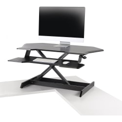 Ergotron WorkFit Corner Standing Desk Riser, Black