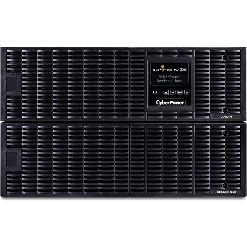 CyberPower OL6KRT Smart App Online UPS Systems - 6000VA/5400W, 200 - 240 VAC, NEMA L6-30P, 6U, Rack / Tower, Sine Wave, 4 Outlets, LCD, PowerPanel Business, $300000 CEG, 3YR Warranty