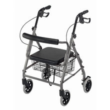 Load image into Gallery viewer, DMI Adjustable Aluminum Hemi Rollator With Seat, 31 1/2in - 4 1/2in x 24in, Titanium