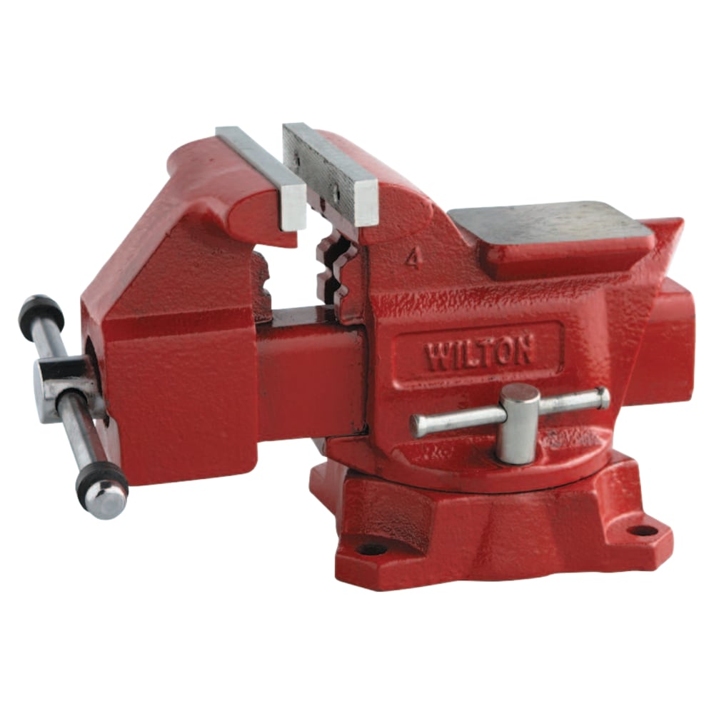 Utility Vises, 4 1/2 in Jaw, 2 5/8 in Throat, Swivel Base