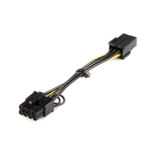 Load image into Gallery viewer, StarTech.com Power Adapter Cable - PCI Express - 6 Pin - 8 Pin - PCIe - Connect a standard 6-pin PCI Express power connection on the Power Supply to 8-pin ATI and NVidia video cards